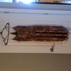 Prana Ayla Dress Floral Leaf Print Cloud Blush Summertime Size Medium